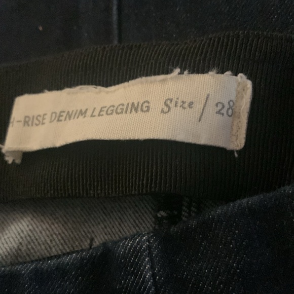 •Pilcro• Pull-On High Rise Seamed Denim Leggings { Anthropologie } - Picture 9 of 10